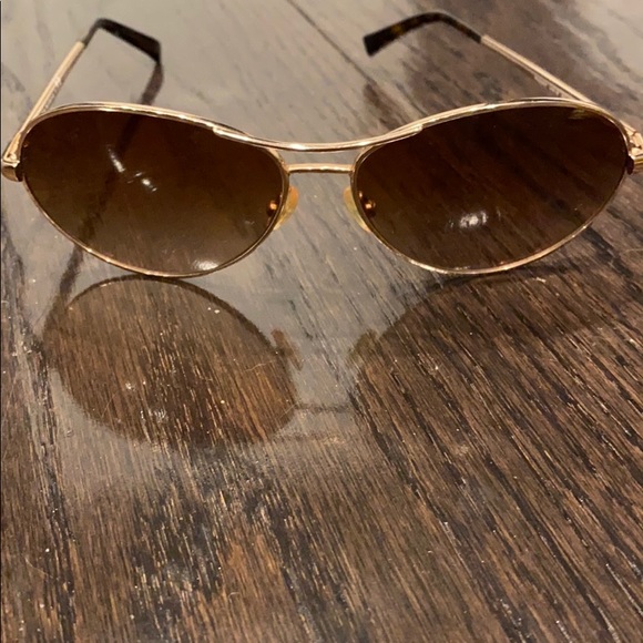 Gold/ brown Tory Burch sunglasses